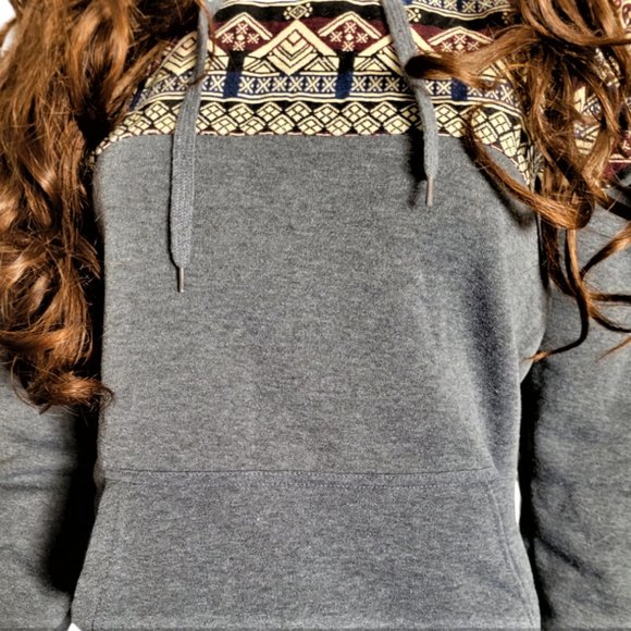 FANYEAH Hoodie Unique Tapestry and Fleece Fabrics Size M - Picture 5 of 6